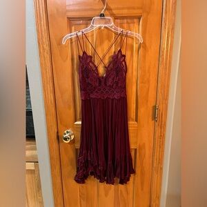 XS free people maroon dress